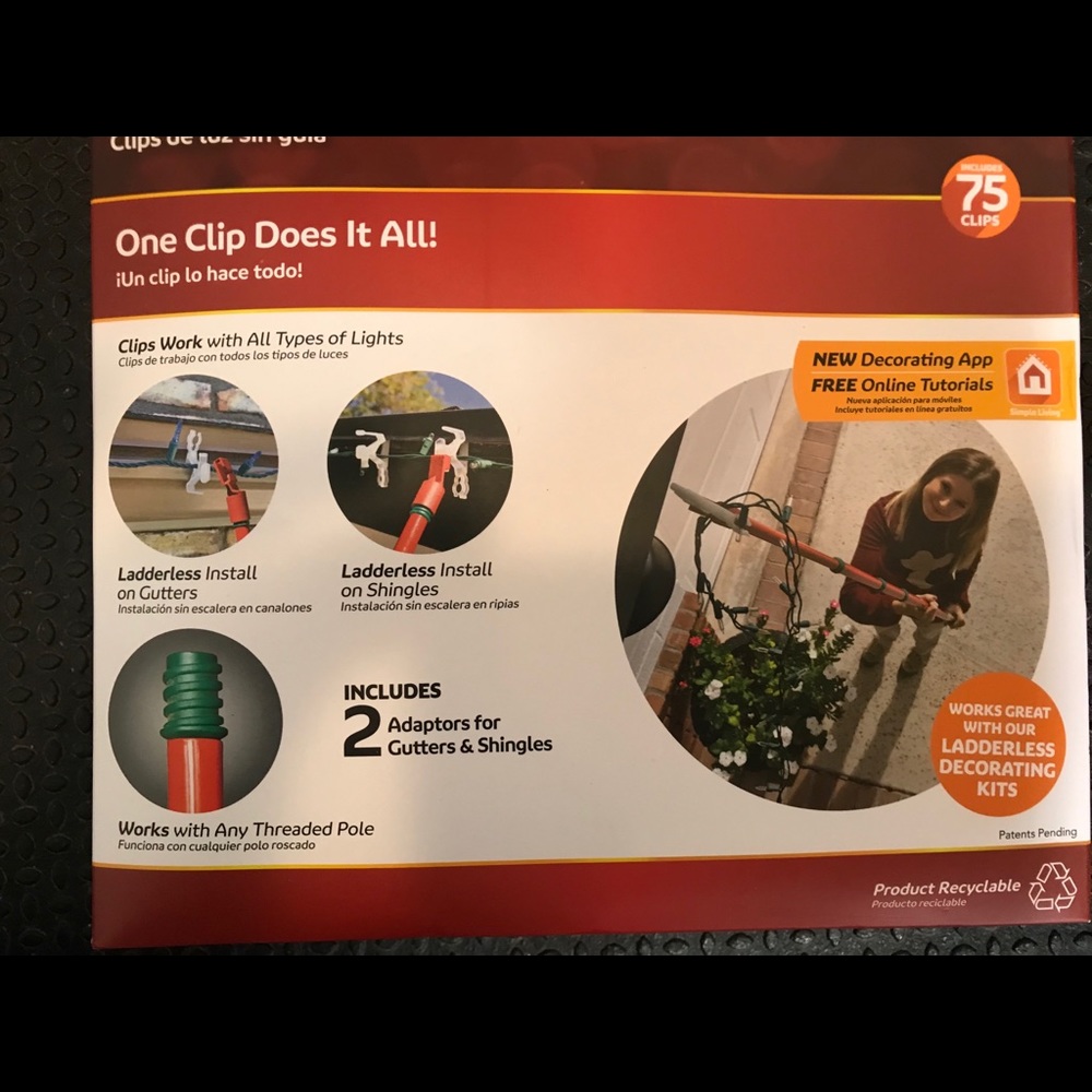 Simple Living Innovations 75ct Light Clips - Picture 2 of 6